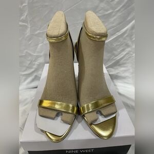 Nine West Metallic Gold Heels